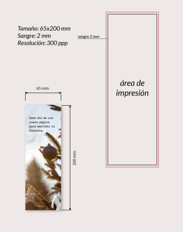 calendario personalizado marcapáginas