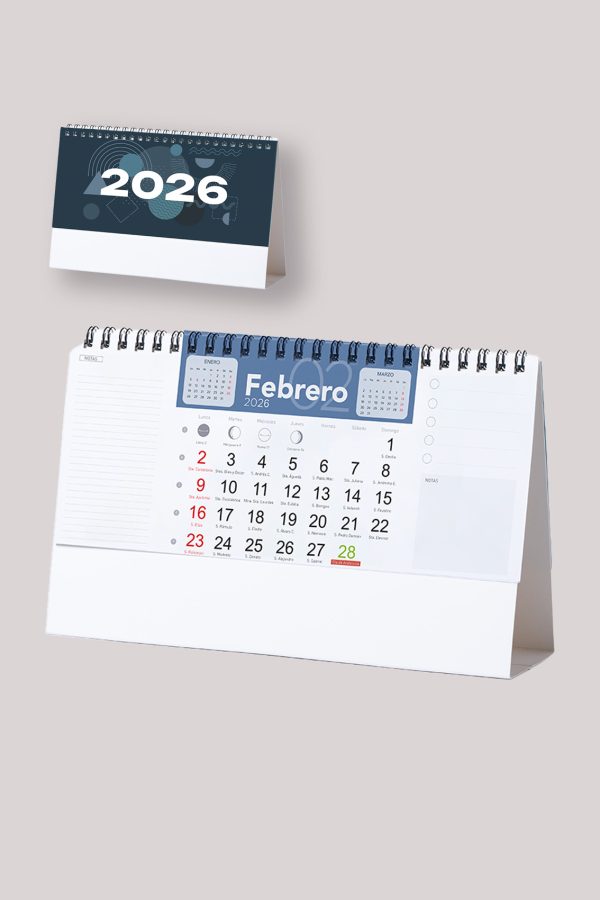 calendario de sobremesa grande 2026