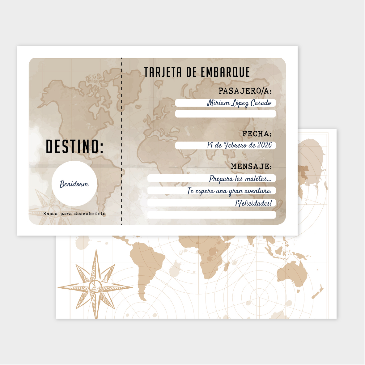 TARJETA REGALO VIAJE
