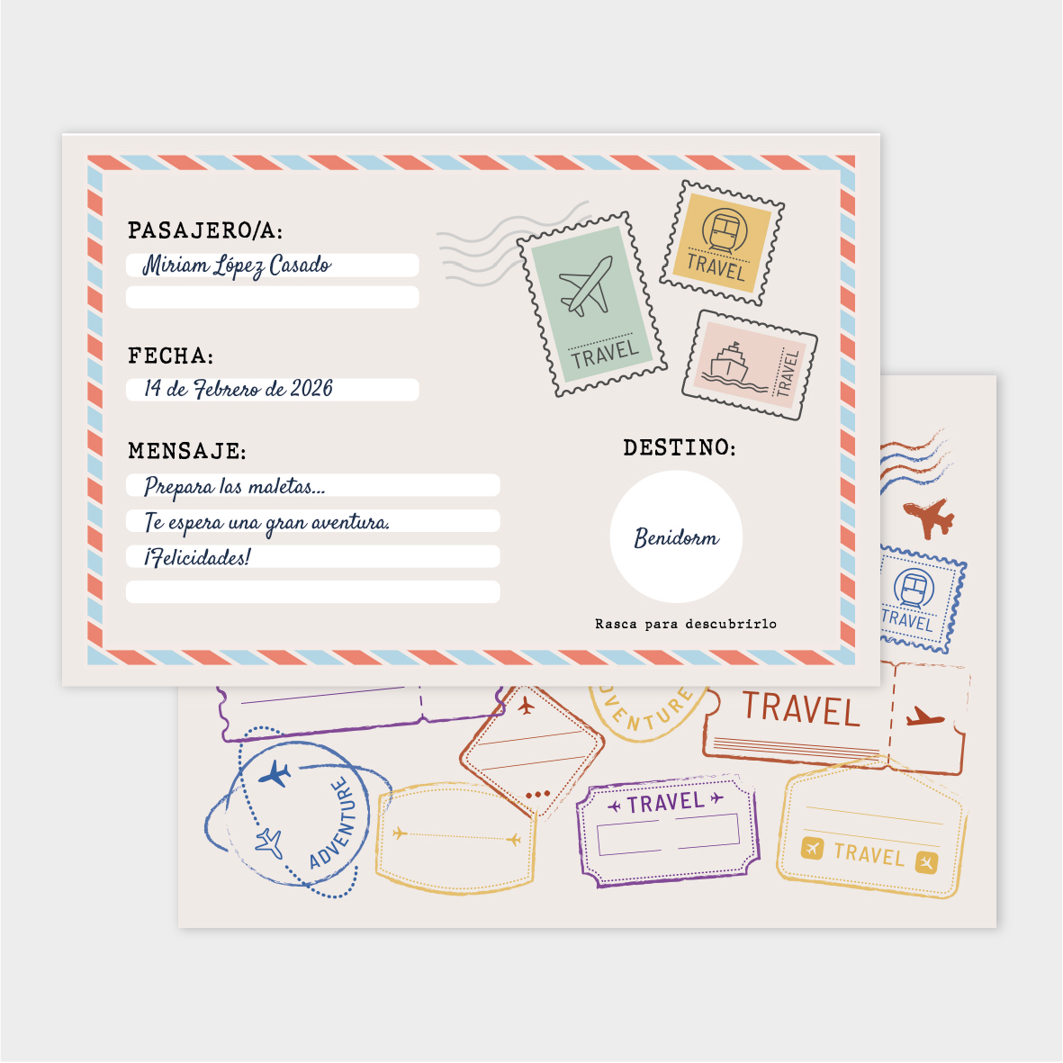 TARJETA REGALO VIAJE